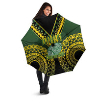 Avaiki Cook Islands Rugby Umbrella Kuki Airani Tatau Black - Polynesian Pride