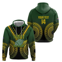 Custom Avaiki Cook Islands Rugby Zip Hoodie Kuki Airani Tatau Black LT14 - Polynesian Pride