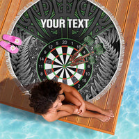 Personalised New Zealand Darts Beach Blanket Dartboard Maori Fern Puhoro Art LT14 - Polynesian Pride