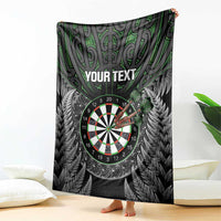 Personalised New Zealand Darts Blanket Dartboard Maori Fern Puhoro Art LT14 - Polynesian Pride
