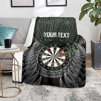 Personalised New Zealand Darts Blanket Dartboard Maori Fern Puhoro Art LT14 - Polynesian Pride
