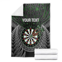 Personalised New Zealand Darts Blanket Dartboard Maori Fern Puhoro Art LT14 - Polynesian Pride