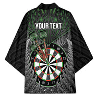 Personalised New Zealand Darts Kimono Dartboard Maori Fern Puhoro Art - Polynesian Pride