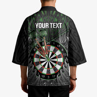 Personalised New Zealand Darts Kimono Dartboard Maori Fern Puhoro Art - Polynesian Pride