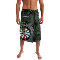 Personalised New Zealand Darts Lavalava Dartboard Maori Fern Puhoro Art LT14 Black - Polynesian Pride