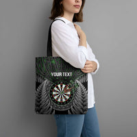 Personalised New Zealand Darts Tote Bag Dartboard Maori Fern Puhoro Art - Polynesian Pride