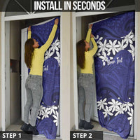 Personalised Cook Islands Pukapuka Door Cover Tiare Maori Polynesian Waves Tattoo