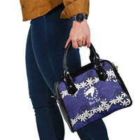 Personalised Cook Islands Pukapuka Shoulder Handbag Tiare Maori Polynesian Waves Tattoo