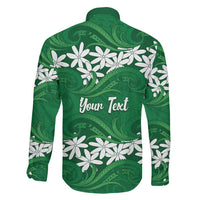 Personalised Cook Islands Rarotonga Family Matching Tank Maxi Dress and Hawaiian Shirt Tiare Maori Polynesian Waves Tattoo LT14 - Polynesian Pride