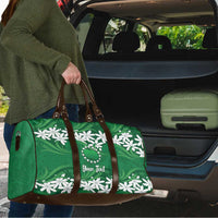Personalised Cook Islands Rarotonga Travel Bag Tiare Maori Polynesian Waves Tattoo