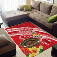 Kingdom Of Tonga Emancipation Day Area Rug Tongan Ngatu With Kumete Red