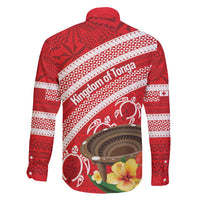 Kingdom Of Tonga Emancipation Day Family Matching Mermaid Dress and Hawaiian Shirt Tongan Ngatu With Kumete Red