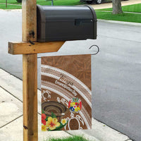 Kingdom Of Tonga Emancipation Day Garden Flag Tongan Ngatu With Kumete Brown