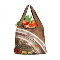 Kingdom Of Tonga Emancipation Day Grocery Bag Tongan Ngatu With Kumete Brown