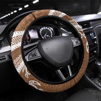 Kingdom Of Tonga Emancipation Day Steering Wheel Cover Tongan Ngatu With Kumete Brown