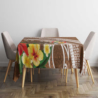 Kingdom Of Tonga Emancipation Day Tablecloth Tongan Ngatu With Kumete Brown