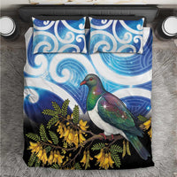 Kekeru New Zealand Matariki Bedding Set Kukupa Kowhai Maori New Year Blue Version LT14 Blue - Polynesian Pride