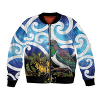 Kekeru New Zealand Matariki Bomber Jacket Kukupa Kowhai Maori New Year Blue Version LT14 Unisex Blue - Polynesian Pride