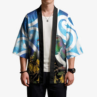 Kekeru New Zealand Matariki Kimono Kukupa Kowhai Maori New Year Blue Version LT14 - Polynesian Pride