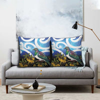 Kekeru New Zealand Matariki Pillow Cover Kukupa Kowhai Maori New Year Blue Version LT14 - Polynesian Pride