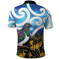 Kekeru New Zealand Matariki Polo Shirt Kukupa Kowhai Maori New Year Blue Version LT14 - Polynesian Pride