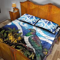 Kekeru New Zealand Matariki Quilt Bed Set Kukupa Kowhai Maori New Year Blue Version LT14 - Polynesian Pride