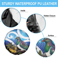 Kekeru New Zealand Matariki Spare Tire Cover Kukupa Kowhai Maori New Year Blue Version LT14 - Polynesian Pride