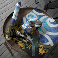 Kekeru New Zealand Matariki Wrapping Paper Kukupa Kowhai Maori New Year Blue Version LT14 - Polynesian Pride