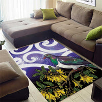 Kekeru New Zealand Matariki Area Rug Kukupa Kowhai Maori New Year Purple Version LT14 - Polynesian Pride