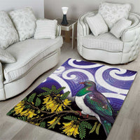 Kekeru New Zealand Matariki Area Rug Kukupa Kowhai Maori New Year Purple Version LT14 - Polynesian Pride