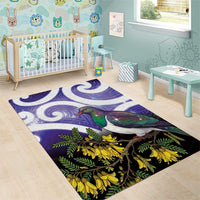 Kekeru New Zealand Matariki Area Rug Kukupa Kowhai Maori New Year Purple Version LT14 - Polynesian Pride