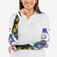 Kekeru New Zealand Matariki Arm Sleeves Kukupa Kowhai Maori New Year Purple Version LT14 - Polynesian Pride