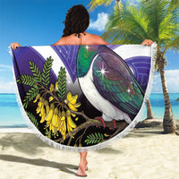 Kekeru New Zealand Matariki Beach Blanket Kukupa Kowhai Maori New Year Purple Version LT14 - Polynesian Pride