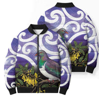 Kekeru New Zealand Matariki Bomber Puffer Jacket Kukupa Kowhai Maori New Year Purple Version LT14 - Polynesian Pride