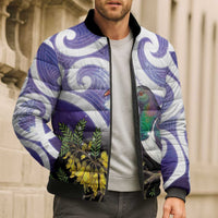 Kekeru New Zealand Matariki Bomber Puffer Jacket Kukupa Kowhai Maori New Year Purple Version LT14 - Polynesian Pride