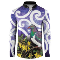 Kekeru New Zealand Matariki Button Sweatshirt Kukupa Kowhai Maori New Year Purple Version LT14 Purple - Polynesian Pride