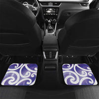 Kekeru New Zealand Matariki Car Mats Kukupa Kowhai Maori New Year Purple Version LT14 Set 2pcs - Back Purple - Polynesian Pride