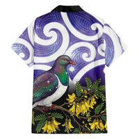 Kekeru New Zealand Matariki Family Matching Short Sleeve Bodycon Dress and Hawaiian Shirt Kukupa Kowhai Maori New Year Purple Version LT14 - Polynesian Pride