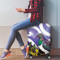 Kekeru New Zealand Matariki Luggage Cover Kukupa Kowhai Maori New Year Purple Version LT14 - Polynesian Pride