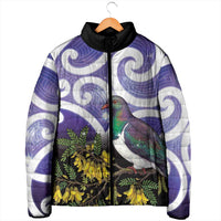 Kekeru New Zealand Matariki Padded Jacket Kukupa Kowhai Maori New Year Purple Version LT14 - Polynesian Pride