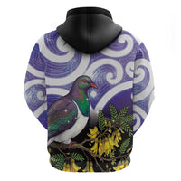 Kekeru New Zealand Matariki Zip Hoodie Kukupa Kowhai Maori New Year Purple Version LT14 - Polynesian Pride
