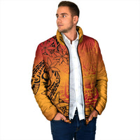 French Polynesia Manta Ray Tattoo Padded Jacket Tahiti Hahalua Tiare Maori Gradient Style LT14 - Polynesian Pride