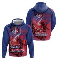 Guam Blue Marlin Fishing Hoodie Guahan Fish Hook Tattoo LT14 - Polynesian Pride