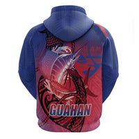 Guam Blue Marlin Fishing Zip Hoodie Guahan Fish Hook Tattoo LT14 - Polynesian Pride