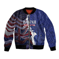 Personalized Hawaii Statehood Day Bomber Jacket 66th Anniversary LT14 Unisex Blue - Polynesian Pride