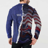 Personalized Hawaii Statehood Day Button Sweatshirt 66th Anniversary - Polynesian Pride