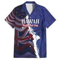 Personalized Hawaii Statehood Day Family Matching Long Sleeve Bodycon Dress and Hawaiian Shirt 66th Anniversary LT14 Dad's Shirt - Short Sleeve Blue - Polynesian Pride