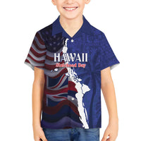Personalized Hawaii Statehood Day Family Matching Long Sleeve Bodycon Dress and Hawaiian Shirt 66th Anniversary LT14 Son's Shirt Blue - Polynesian Pride