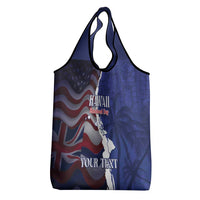 Personalized Hawaii Statehood Day Grocery Bag 66th Anniversary - Polynesian Pride