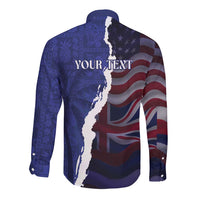 Personalized Hawaii Statehood Day Long Sleeve Button Shirt 66th Anniversary - Polynesian Pride